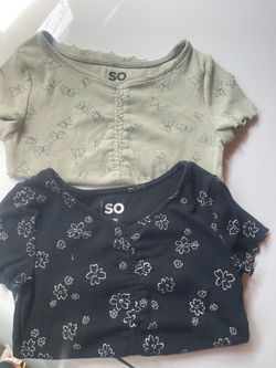 SO Ribbed Crop Tops Set of 2