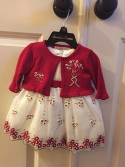 American Princess Christmas Dress 3 Month Size