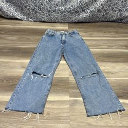 Zara 90’s full length straight Women's Blue Jeans size 2

