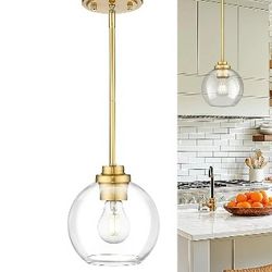Polished Gold Pendant Light