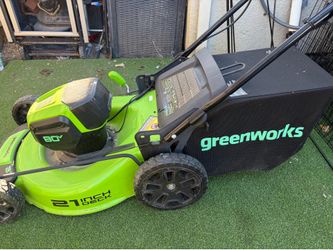 Green works electric lawn mower