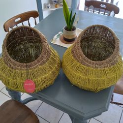 Straw Storage Decor Bins 