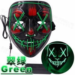 thumbnail image 2 of Halloween LED Glow Mask - EL Wire Light Up, 3 Modes, Purge Movie Style Costume 2 of 9