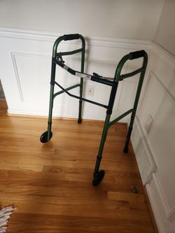 2 Wheel Folding Walker 5" Wheels Holds 250 lbs