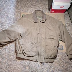 Vintage Fieldmaster Jacket Men's Rugged Outerwear Zip Coat XL Tan Brown Collared