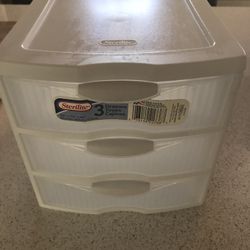 Sterilite Mini Three Drawer Like New Storage Container 