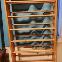 Solid Sturdy Wood Classic High Pegged Shoe Rack