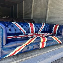 Real leather couch