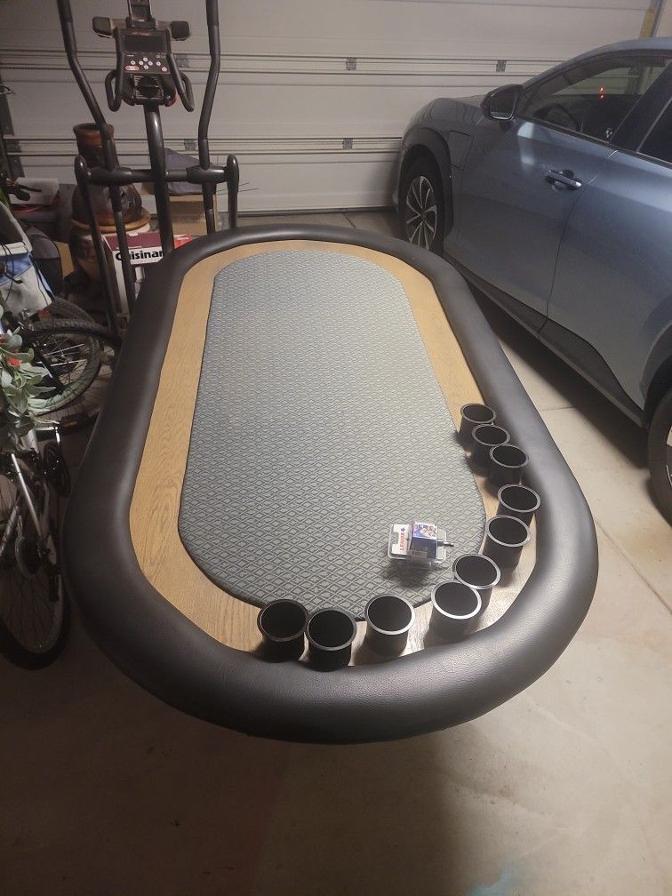 8' custom poker table 