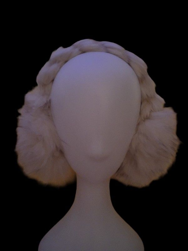 Adult Genuine Silver Fox Fur Earmuffs