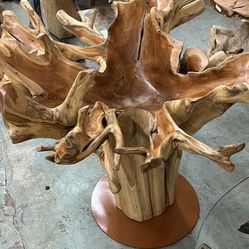 Teakroot Base Breakfast Dinner Table 40” Top