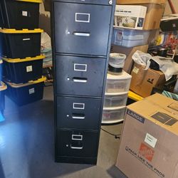 Black 4 drawer filing cabinet