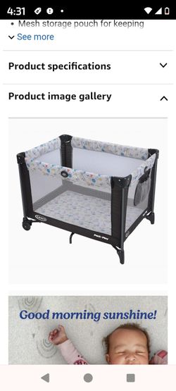 Brand New Baby Playpen with giraffe and elephant dising
