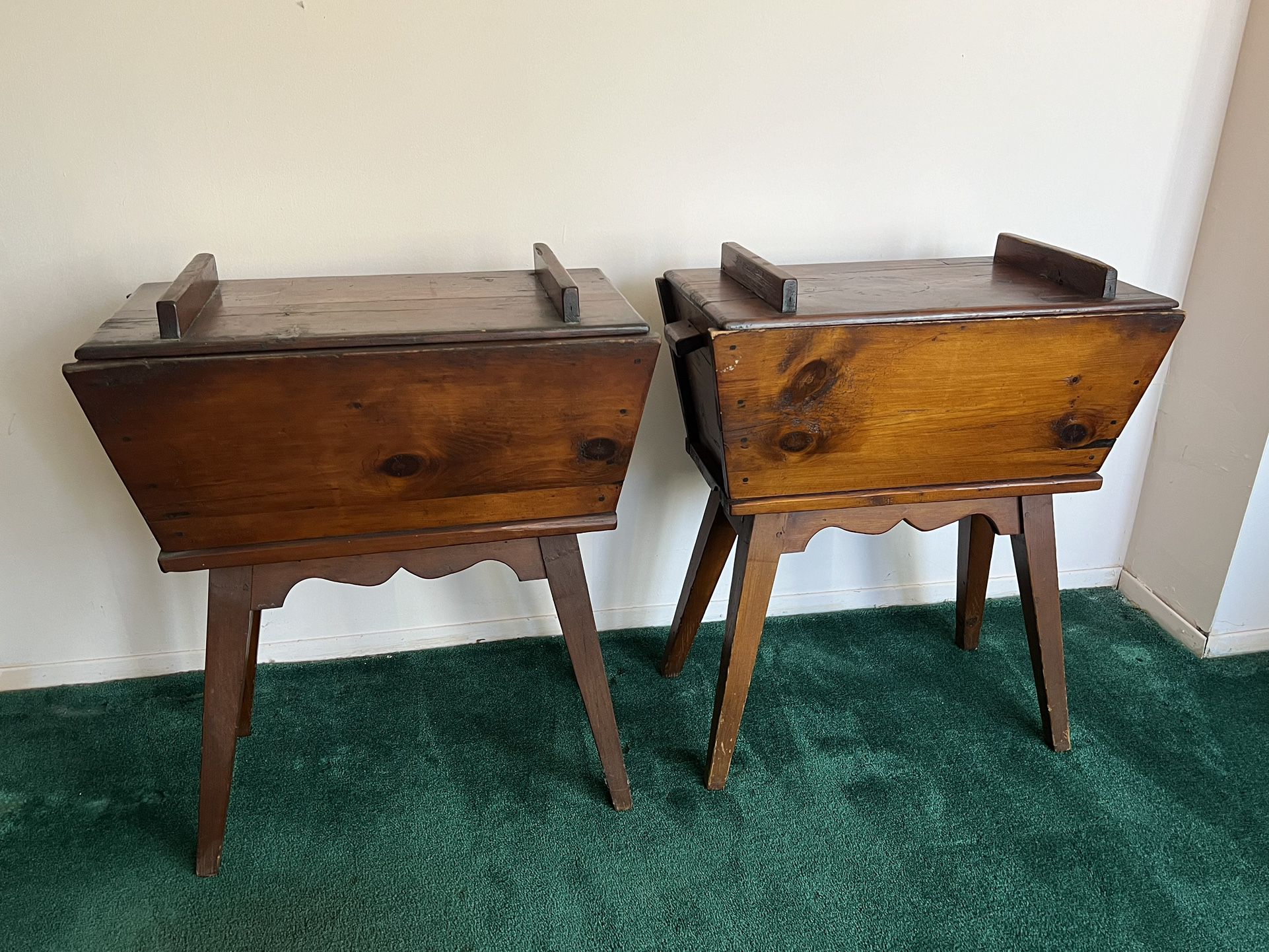 PRICE DROP!! Amazing Antique Dough Box Side Tables - 2 Available