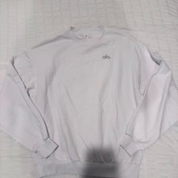 White Alo Sweater Mens Large New
