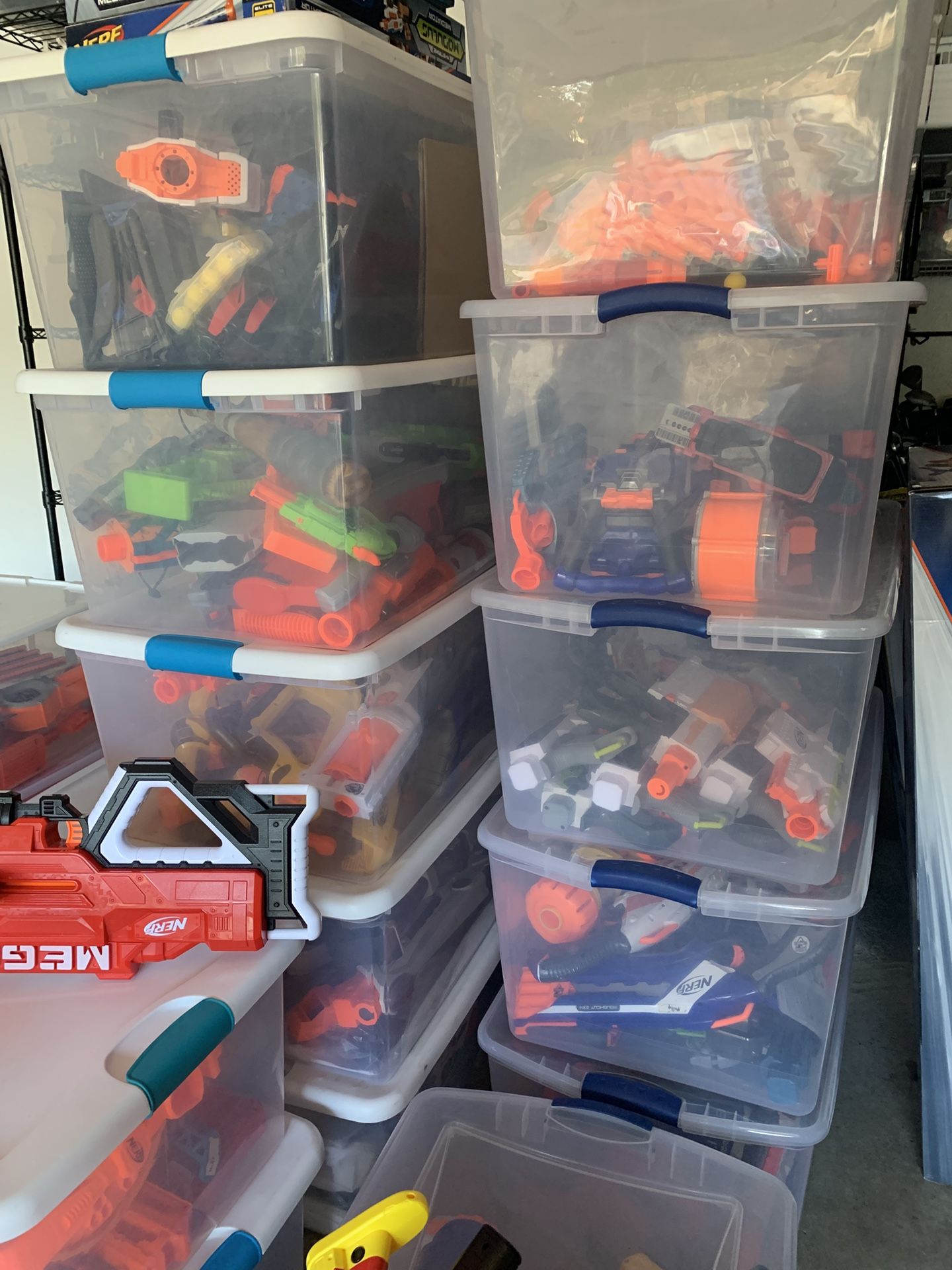 Nerf Guns And Accessories Garage Sale.