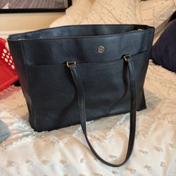 Tory Burch Robinson Large Tote Bag – Black