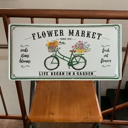 Vintage Flower Sign