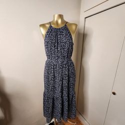 DR2 Floral Maxi Blue Dress Size Small
