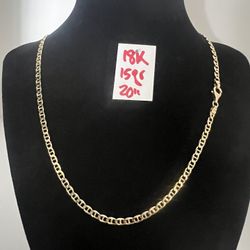 For Wedding 18K Solid Gold Chain 15Gr 20 Inches Long 