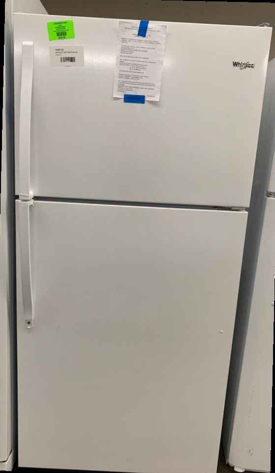 New Whirlpool Refrigerator Top freezer Comes with Warranty