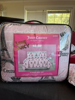 Juicy Couture Full Queen Bed Blanket Comforter Set
