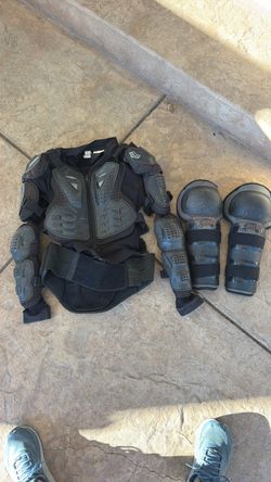 Fox chest protector and knee guards