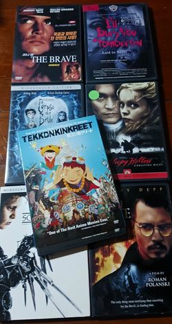 7 Dvd Lot Horrot, Burton, Johnny Depp Drama Animation Halloween