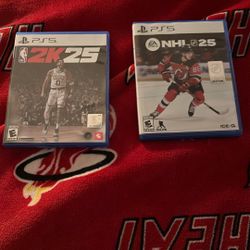 NBA 2k25 And NHL 25 Ps5 Games