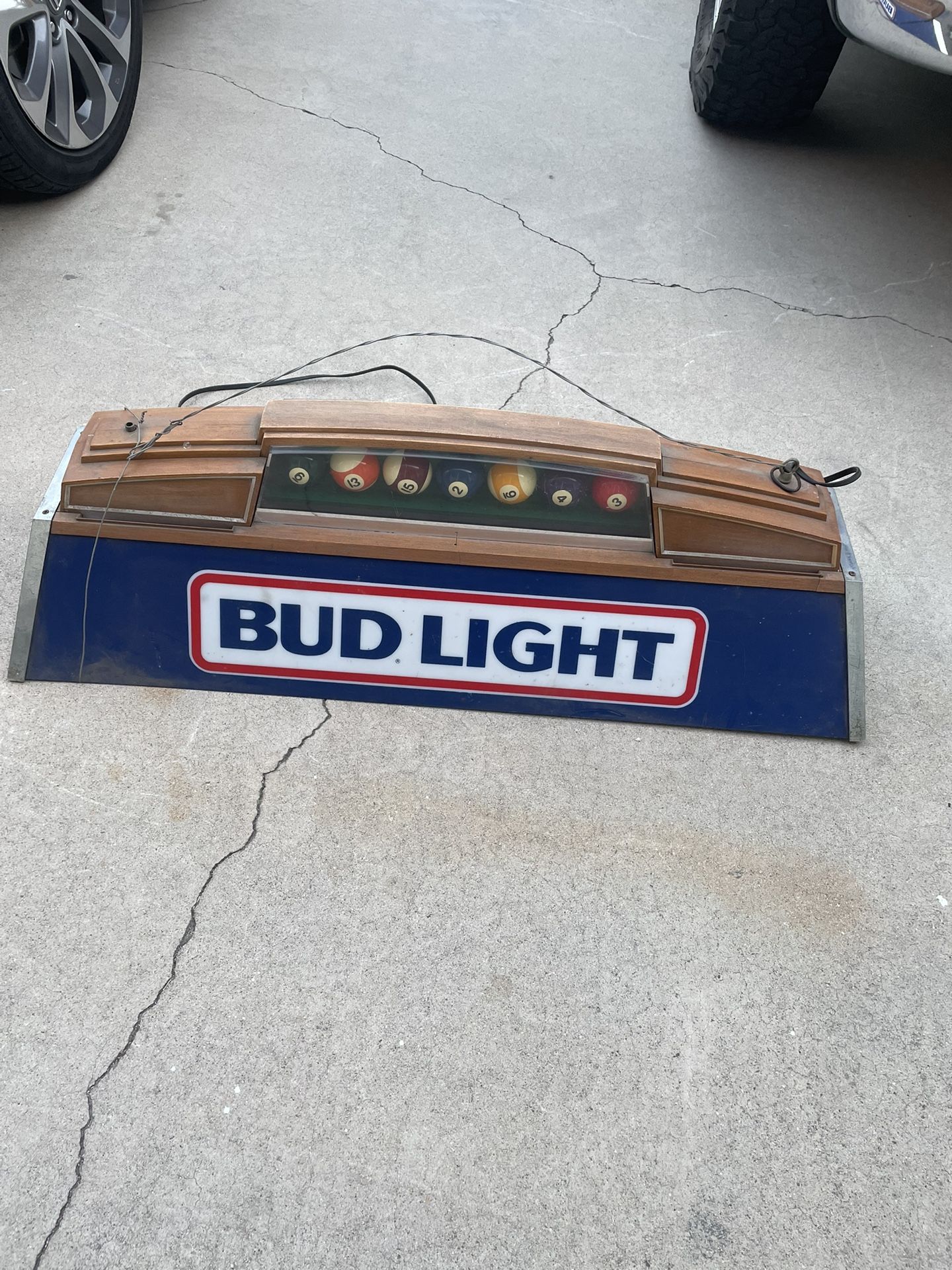 Vintage Bud Light Hanging Pool Table Light