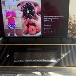 Meble Furniture Camelia BL-EF 63" Electric Fireplace TV Stand — MultiColor Flame Options - Matte Fi