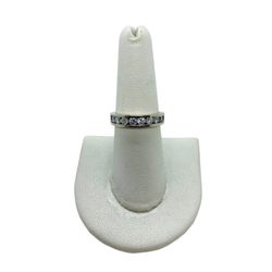 14K White Gold Lady's Ring | 8 Diamonds | 0.80 CTW |4.8 Grams|Size 6.5