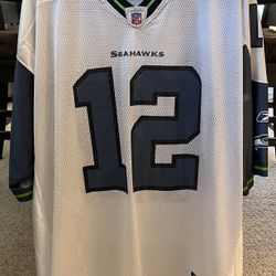 Autographed Marshawn Lynch Seattle Seahawks 12th Man Fan Jersey (White)