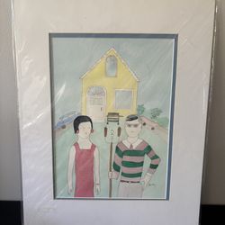 Paiting 20” high, 16” long (house, couple)