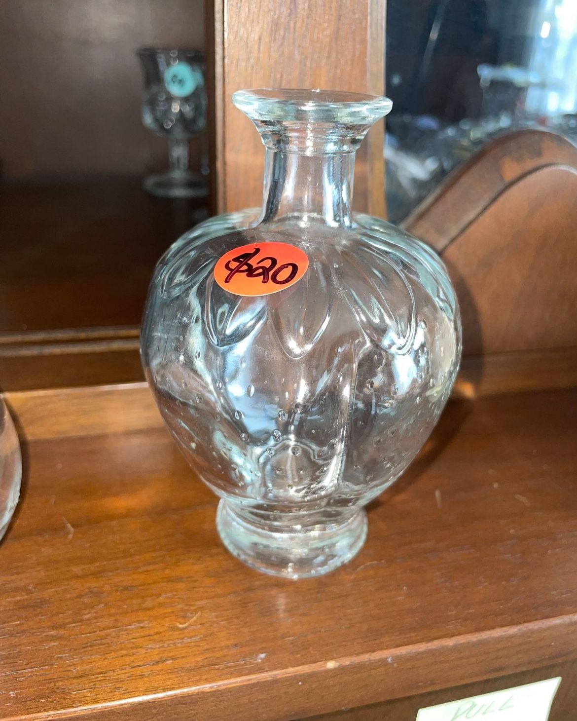 Strawberry And Pear Glass Decanters Vintage