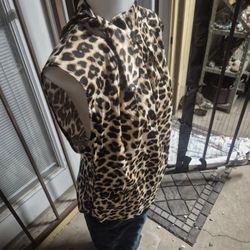 Cheeta Print Short Sleved Blouse