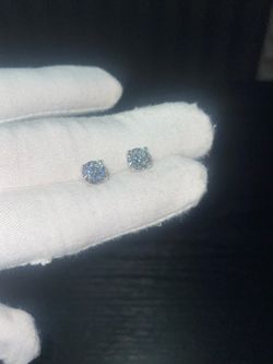 7.5mm Certified Moissanite Screwback Stud Earrings