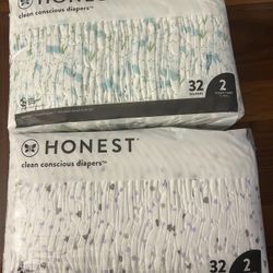 Size 2 Honest Diapers NEW