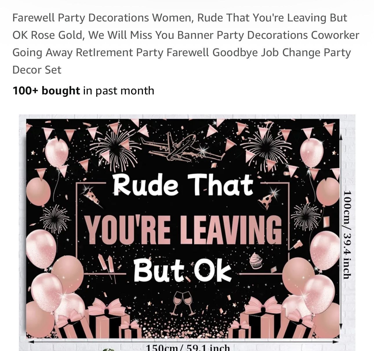 Rude That Your Leaving Banner