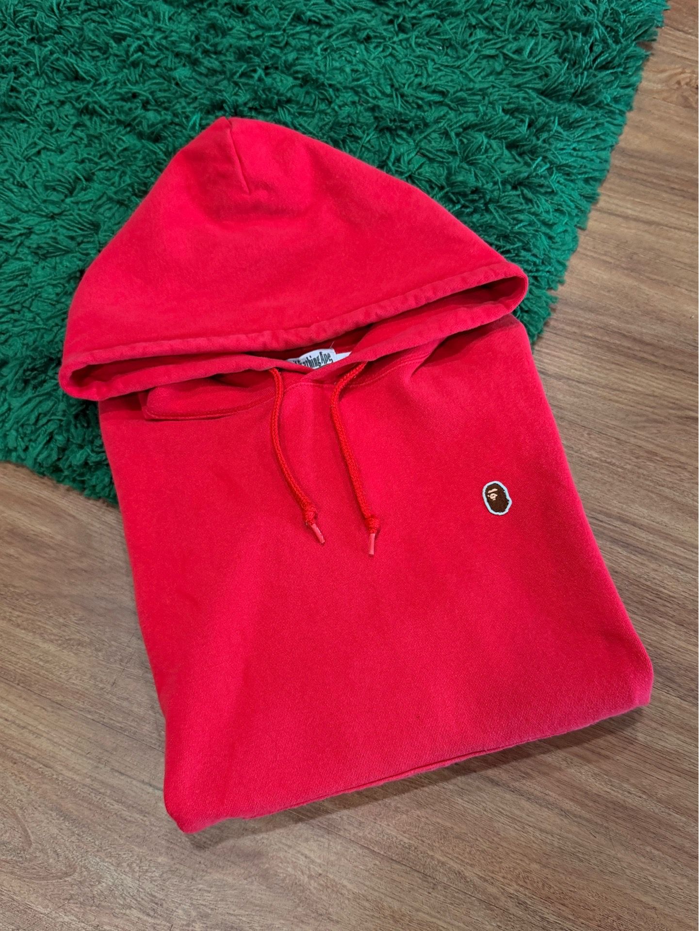 BAPE - Red Ape Head Pullover Hoodie - Size Medium - PreOwned