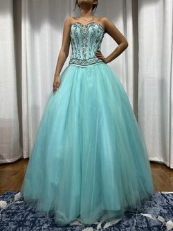 Mary's Two-Piece Aqua Quinceaera Dress for Sale in Harrison, NJ - OfferUp