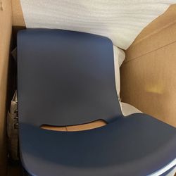 8 Blue Stack Chairs 