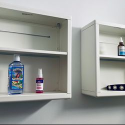 One Metal Wall Mounted Open Cabinet/Shelf/Storage Unit