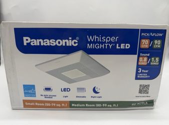 Panasonic RG-M79LA Whisper Mighty LED 70/90 CFM Bathroom Exhaust Fan