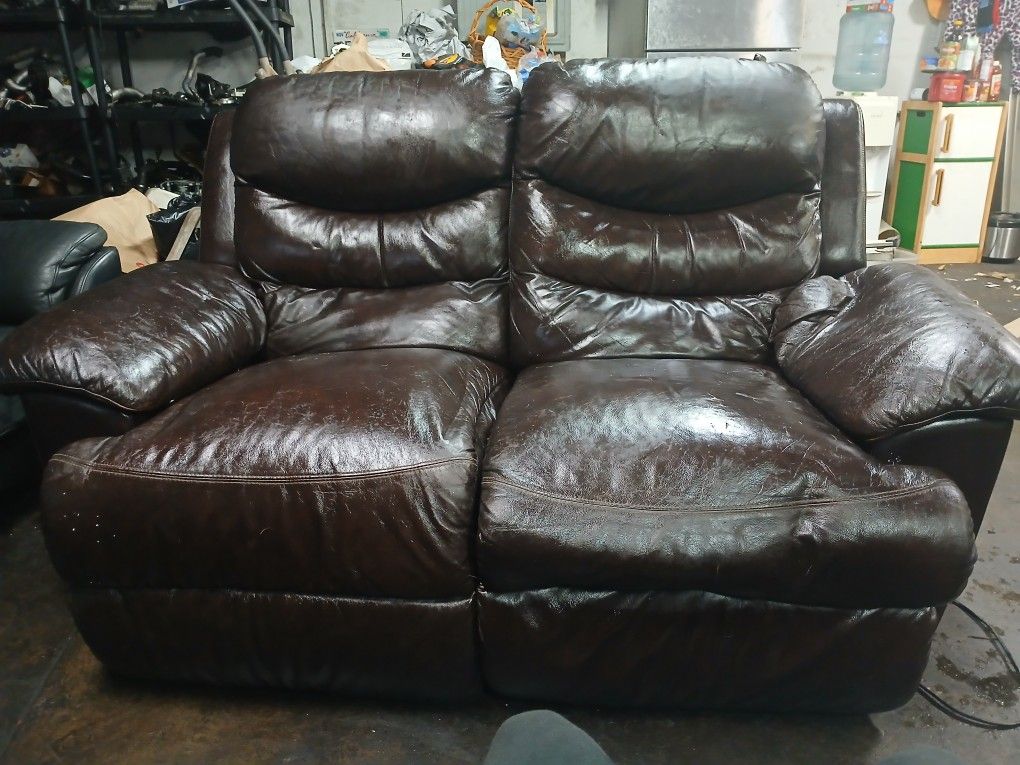 All Leather Couch $25