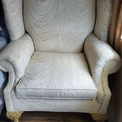 Beige Queen Ann Chair 