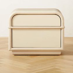 Lobos 2-Drawer White Wood Nightstand