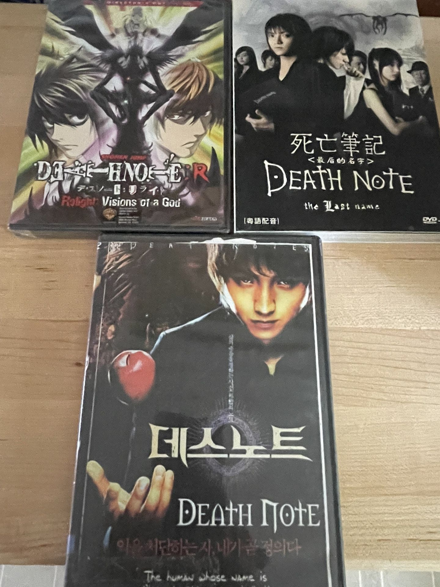 DVDs Death Note Lot Visions God, The Last Name & Other