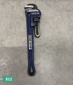Irwin 14” vise grip pipe wrench.