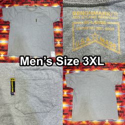 Benchmark FR Gray T-Shirt Pocket Men’s Sz 3XL ARC/HRC 1 USA Made 3018FRL Pocket